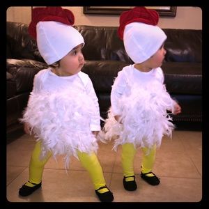 Baby chick costume for twins